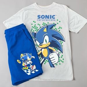 Boys Sonic The Hedgehog Summer Outfit T-shirt & Shorts